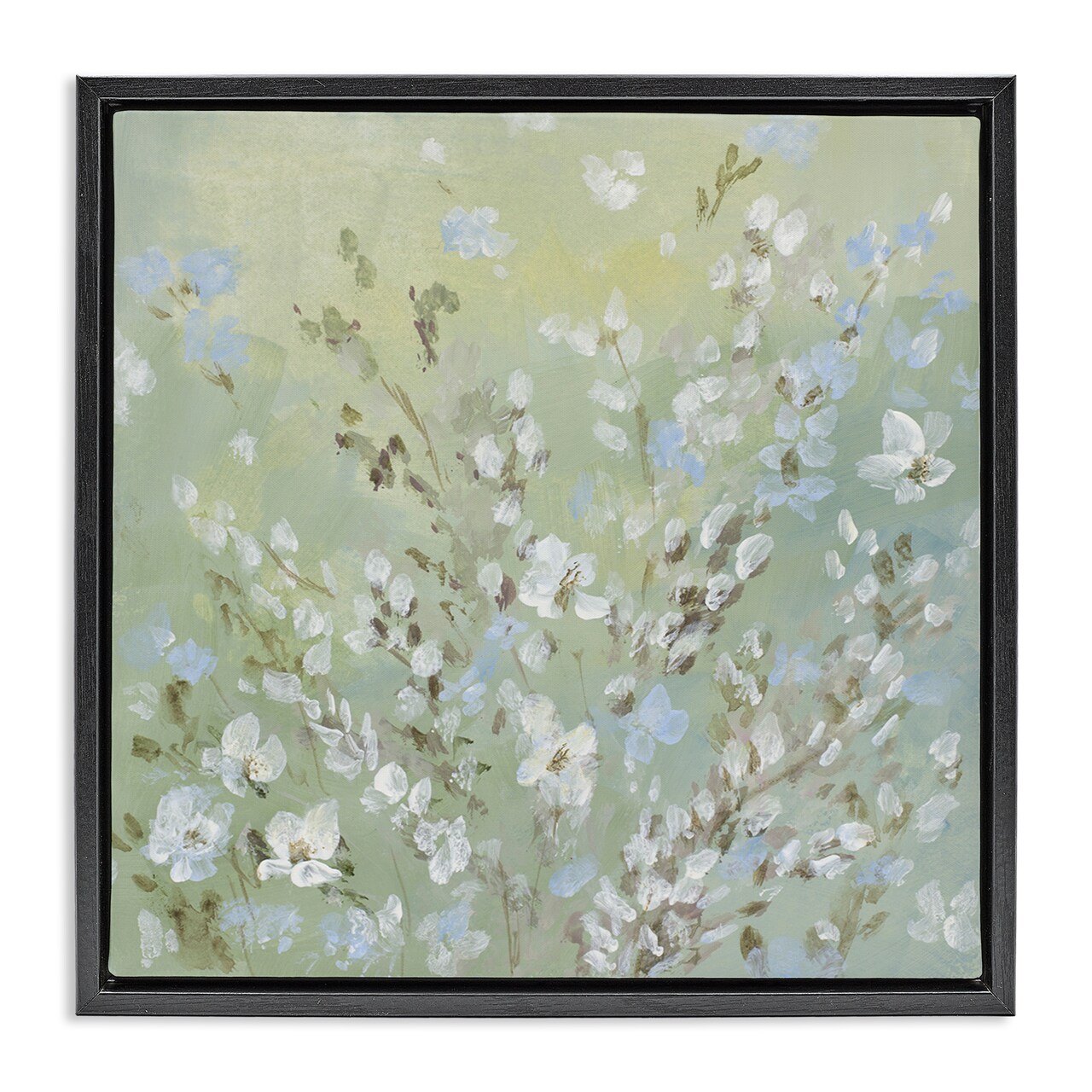 Stupell Industries Floral Meadow Wispy Willows Framed Floater Canvas Wall Art Design by Lanie Loreth